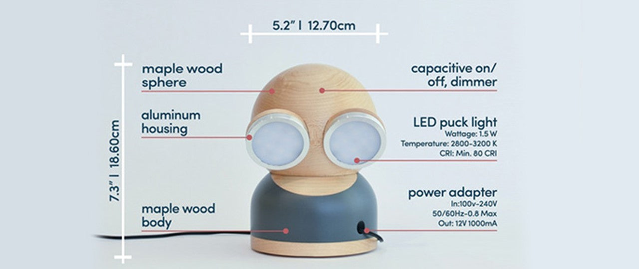 GoggleLamp Mr Watt | Tafellamp Hout