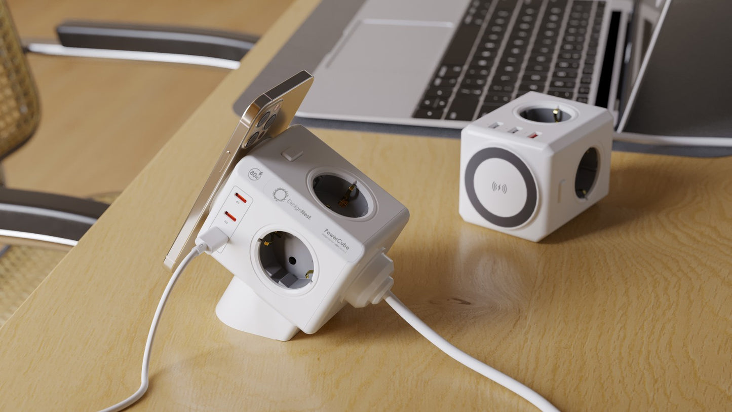 PowerCube PD USB-C 80W + Wireless Magnetic Charging