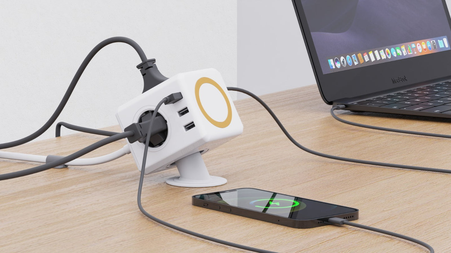 PowerCube PD USB-C 80W + Wireless Magnetic Charging